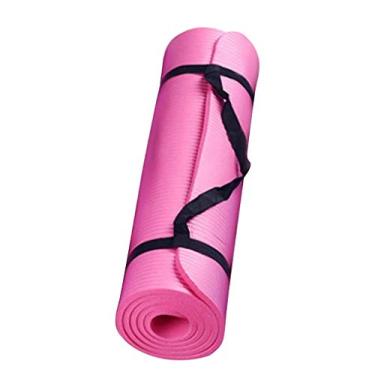 Imagem de Tapete de ioga extra grosso de alta densidade para exercícios de ioga, pilates, alongamento, chão e exercícios de fitness para yoga, academia em casa