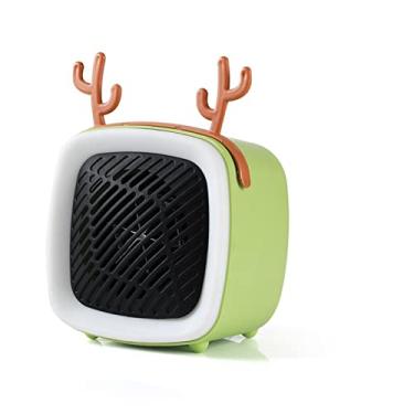 Imagem de REJOON Aquecedor de espaço presente estudante aquecedor elétrico mini aquecedor elétrico de cabeceira aquecedores de mesa de quarto portátil desenhos animados bonito aquecedor elétrico (cor: verde básico, tamanho: U-S)