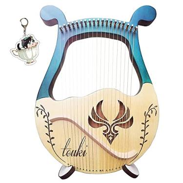 Imagem de Venti Lyre Cosplay Adereços, Pode ser tocada e afinada, 19 Cordas para Iniciantes, FĂĄcil de Aprender