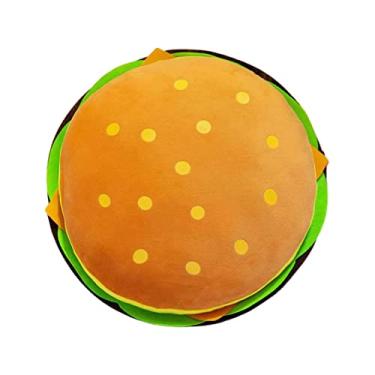 Imagem de IEUDNS Cheeseburger Almofada de brinquedo de pelúcia para carro, mesa de leitura, hambúrguer, almofada de pelúcia