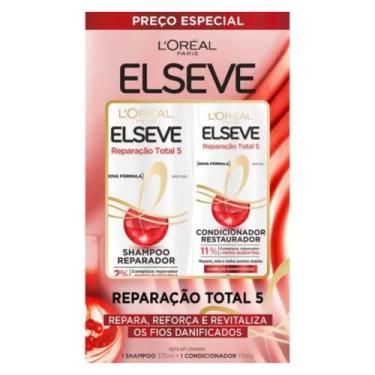 Imagem de Kit Shampoo + Condicionador Reparação Total 5, 545 ml, 2 Unidades, Elséve