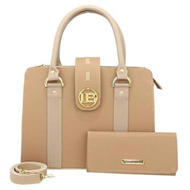 Imagem de KIT BOLSA C/DIVISÓRIA E ALÇA TRANSVERSAL E CARTEIRA FEMININA MEGA PROMOCAO ! (NUDE)