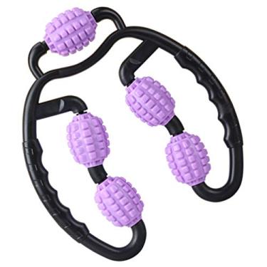 Imagem de CLISPEED Rolos De Massagem Para As Pernas Acupressão Rolo Massageador Muscular Rolo Muscular Massageador De Rolo Portátil Rolo De Aperto Roxo Ginástica Corpo Rolo De Espuma Abdômen