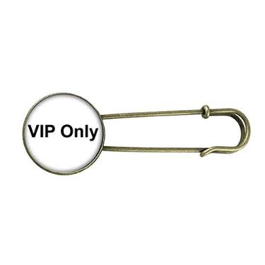 Imagem de VIP Only Black Symbol Pattern Retro Metal Broche Clip Joias