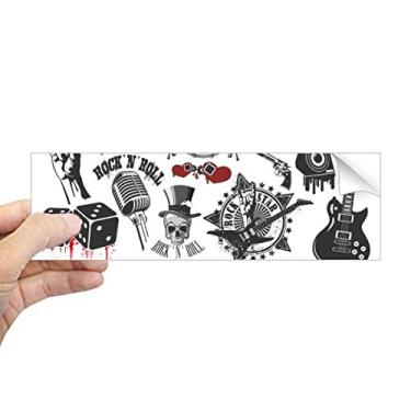 Imagem de DIYthinker Adesivo retangular de para-choque com combinação de instrumentos musicais com estampa ilustrada para janela