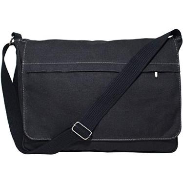 Imagem de Pasta Lenna's Classic Carteiro de Lona L082 Preto