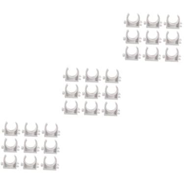 Imagem de OSALADI 3 Pecas Braçadeira De Tubo Em Forma De u Clipe De Tubo De Água Clipes De Tubos De Plástico Braçadeiras De Tubos Para Madeira Suporte Pex Em u Tubo De Fixação Branco Selim Pvc