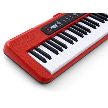 Imagem de Teclado Musical Estudante Vermelho Kobe KB-300 5/8 61 Teclas Sensíveis ao Toque com Pedal Sustain