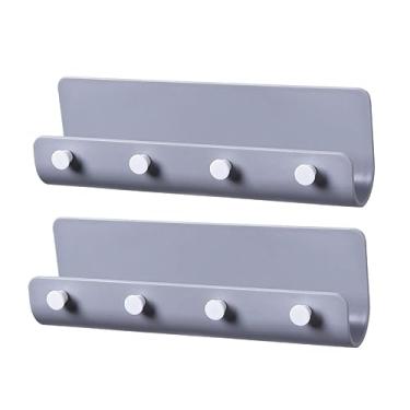 Imagem de Cabilock 2 Peças Prateleiras De Armazenamento Cabide De Prateleira Ganchos De Montagem Parede Cabideiro Prateleiras Montadas Parede Para Armazenamento Cabideiro De Parede Cozinha