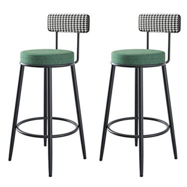 Imagem de Cadeiras de jantar banquetas de bar de veludo, balcão, cadeira de altura com encosto co...