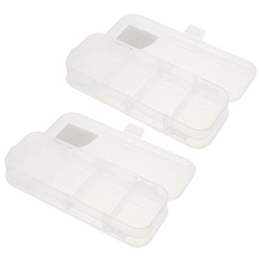 Imagem de TEHAUX 2 Peças Caixa De Papelaria De Camada Dupla Caixa De Armazenamento De Plástico Caixa De Armazenamento Multifuncional Recipiente De Plástico Marcador Caixa De Armazenamento Caixa De