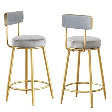 Imagem de Cadeiras de jantar cadeiras de sala de jantar 60 cm moderno conjunto de 2 bancos de alt...