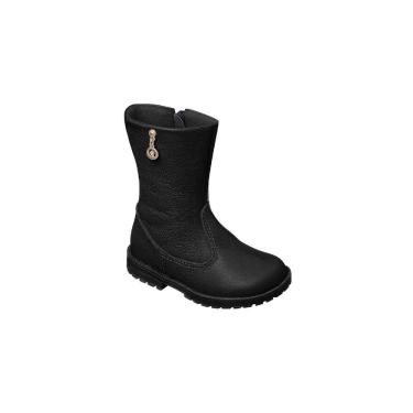 Imagem de Bota Cano Alto Infantil Feminina Ortopé Baby Boot Couro Preta
