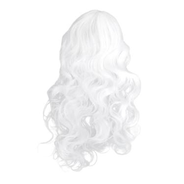 Imagem de Beatifufu 80 acessórios femininos peruca colorida peruca ruiva encaracolada cabelo perucas cheias com franja peruca vermelha peruca de renda peruca de cabelo liso aceno acessórios de cabelo