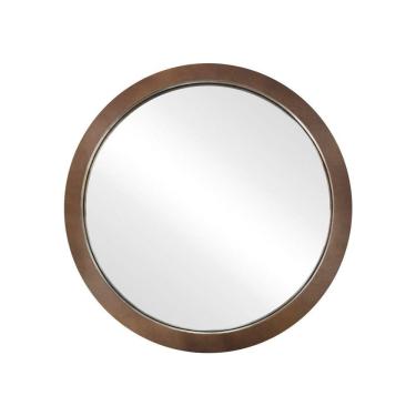 Imagem de Espelho Emoldurado 40cm Redondo Sandy Freijó