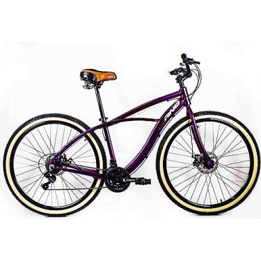 Imagem de Bicicleta Rino Caiçara Aro 29 Alumínio – 21 Marchas, Suspensão 80mm, Freio a Disco, Cubo Rolamentado, Rapid Fire (Violeta, 18)