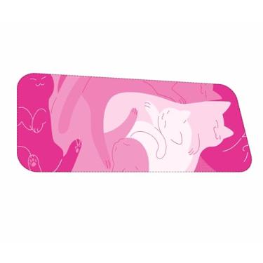 Imagem de Mouse Pad Gamer Gatinho chinês 90x40 mousepad gamer Extra Grande (Rosa)