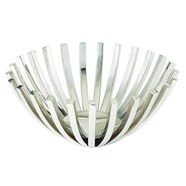 Imagem de Cesta redonda de feixe elegante, 25,4 cm, média, 25,4 cm, prata