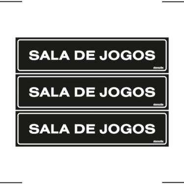 Imagem de Combo 3 Placas De Sinalização Sala De Jogos 30x7 Ekomunike - A-427/1 F9e