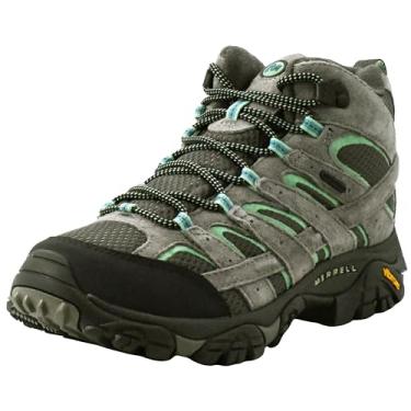Imagem de Merrell Women's Moab 2 Mid Waterproof Hiking Boot, Drizzle/Mint, 9 M US