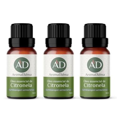 Imagem de Kit 3 Óleos Essenciais de Citronela 100% Puros - Promova Frescor e Vitalidade, Repelente Natural com o Toque Revigorante da Natureza I Ideal Para Difusor, Aromaterapia e Cuidados Com o Corpo I Aroma D’alma