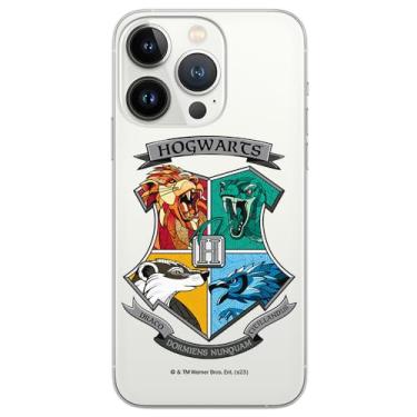 Imagem de ERT GROUP Capa de celular para iPhone 13 PRO MAX original e oficialmente licenciada com padrão Harry Potter Hogwarts Arms 002 perfeitamente adaptada à forma do celular, parcialmente transparente