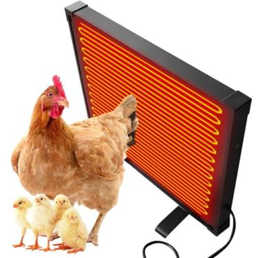 Imagem de XCPHGFM Aquecedor de galinheiro 145 Watts Calor radiante Aquecedor de frango com eficiência energética mais seguro do que lâmpada de chocadeira Aquecedor de painel plano para pintinhos Galinhas Cães