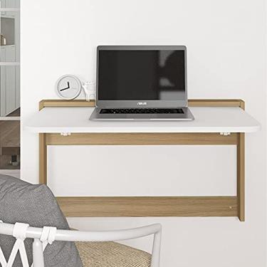 Imagem de Mesa dobrável montada na parede, mesa suspensa de pequeno espaço, mesa multifuncional montada na parede, mesa de computador contra a parede (cor: A, tamanho: 6449 cm) (A 64 * 49 cm)
