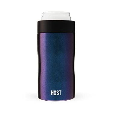 Imagem de HOST Cooler Slim Stay-Chill nas mangas pretas para lata de galáxia, conjunto de 1