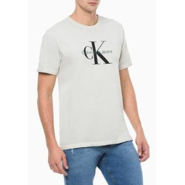 Imagem de Camiseta Masculina Reissue Tinto Sujo Calvin Klein - Areia AREIA G-Masculino
