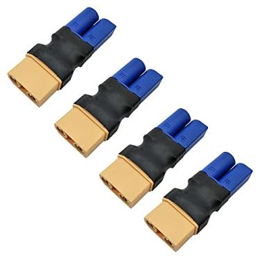 Imagem de LinsyRC 4 peças XT90 conector fêmea para plugue EC5 conector macho sem fio adaptador para RC FPV drone RC carro Lipo NiMH carregador de bateria ESC