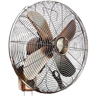 Imagem de Ventilador de resfriamento retrô/ventilador de montagem na parede/ventiladores de ar, ideal para casa e escritório, 18 × 18 × 13 pol., cabo de alimentação de 71 polegadas, oscilante/giratóri