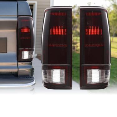 Imagem de Lanterna traseira USR 82-93 S10 – Conjunto de lâmpadas traseiras de substituição (esquerda + direita) compatível com Chevy S-10 / Chevrolet Blazer 1982-1993 - GMC S15 / Sonoma todos os modelos (lente