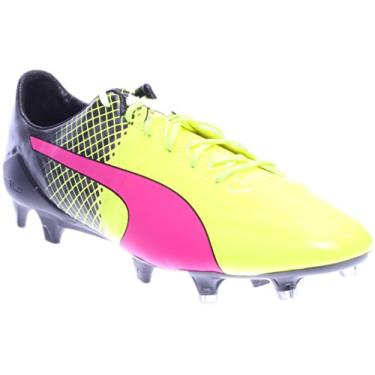 Imagem de PUMA Mens Evospeed 1.5 Tricks Fg Shoes Pink Glo-Safety Yellow-Black Size 12