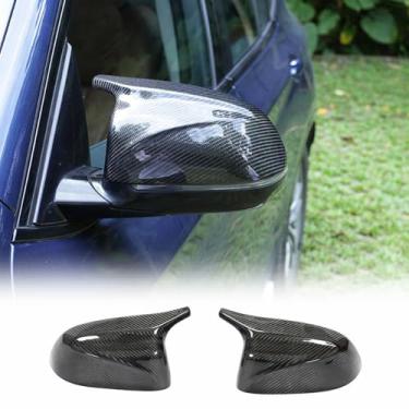 Imagem de Tampas de proteção de espelho de fibra de carbono para BMW X3 G01 X4 G02 X5 G05 X6 G06 X7 G07 xDrive20i xDrive30i M40i SUV 2018-2022 2 peças de substituição lateral tampa de espelho de fábrica tomada