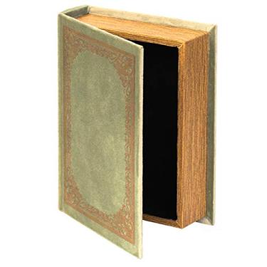 Imagem de Vintiquewise QI003691.AG Caixa decorativa vintage em forma de livro - Verde antigo