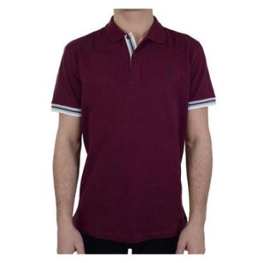 Imagem de Camisa Polo Masculina Dudalina MC Piquet Bordô - 774304952-Masculino