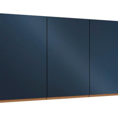 Imagem de Aéreo 3 Portas de 1200mm de Madeira, Estilo Contemporanêo Canela/ Azul