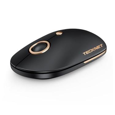 Imagem de TECKNET Mouse de computador – Mouse de viagem sem fio silencioso 4800 DPI ambidestro sem fio para laptop, 2,4 G USB-A portátil para PC, MacBook Chromebook