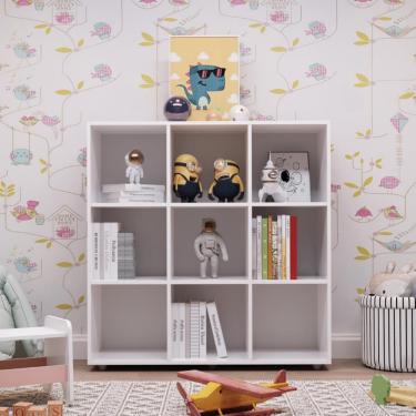 Imagem de Organizador Infantil 9 Nichos Luna Movelbras - Branco