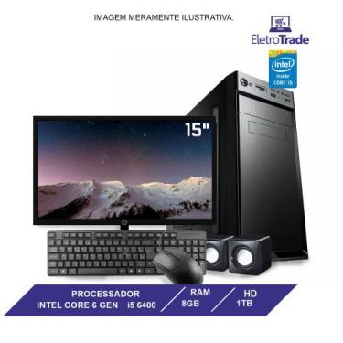 Imagem de Computador PC CPU Flex Computer Intel Core i5 6400 16GB RAM SSD480 Com