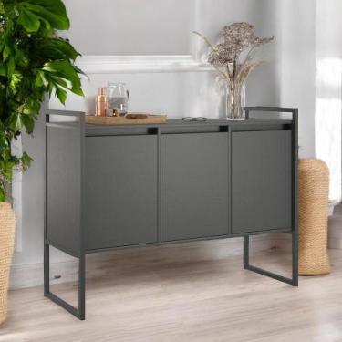 Imagem de Armario Industrial 3 Portas Balso - Mais de Casa, Preto Onix