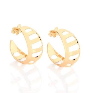 Imagem de Brincos banhado ouro 3x 24k 18k e 22k femininos meia argola pequenos r