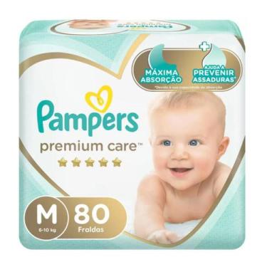 Imagem de Fralda infantil pampers premium m 80, M, 80