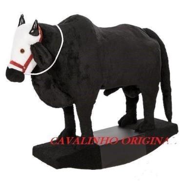 Imagem de Boizinho Boi Bandido Preto De Balanço - Cavalinho