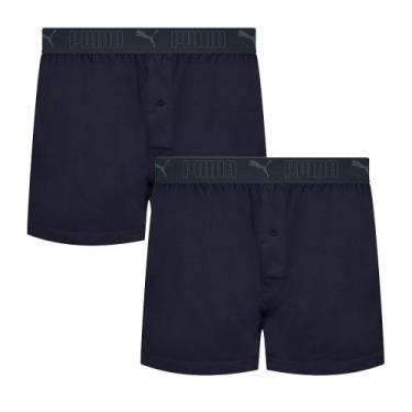 Imagem de Kit Com 2 Samba Canção Com Cós Elástico Abertura Frontal - Selene, Pre