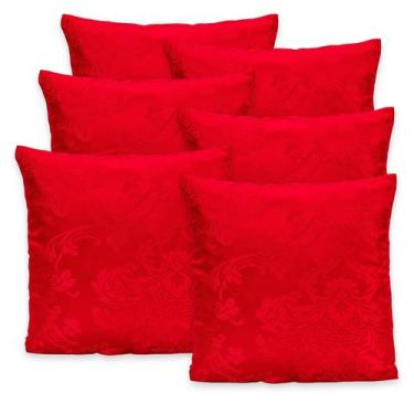 Imagem de 6 Capas Almofada C/ Zíper 40cmx40cm Jacquard Adamascado Luxo - rafalor