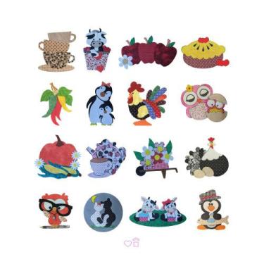 Imagem de Apliques Patchwork Aplicação Para Artesanato Bordar Pano De Prato  - 3