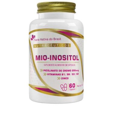Imagem de Mio Inositol + Cromo + Zinco e Vitaminas B1 B6 D3 K2 60 Cápsulas - Flo