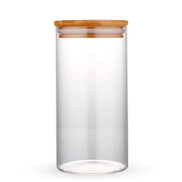 Imagem de Pote Hermético Tampa de Bambu Para Alimentos Condimentos Temperos Gran